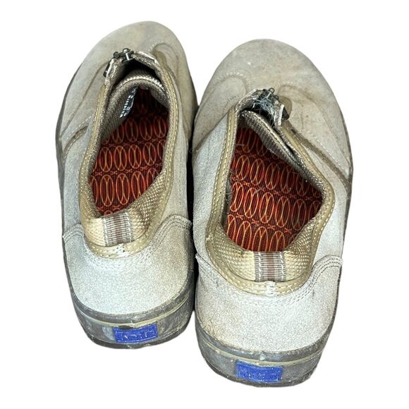 Keds Suede Zip Sneakers Women's Size 8 Brown Comfort Arch Support Slip On Shoes - Picture 5 of 6